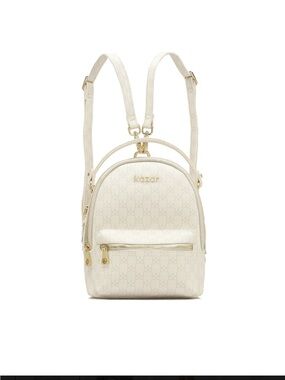 Lazard Grain Learher Cream Mini dual-purpose Backpack